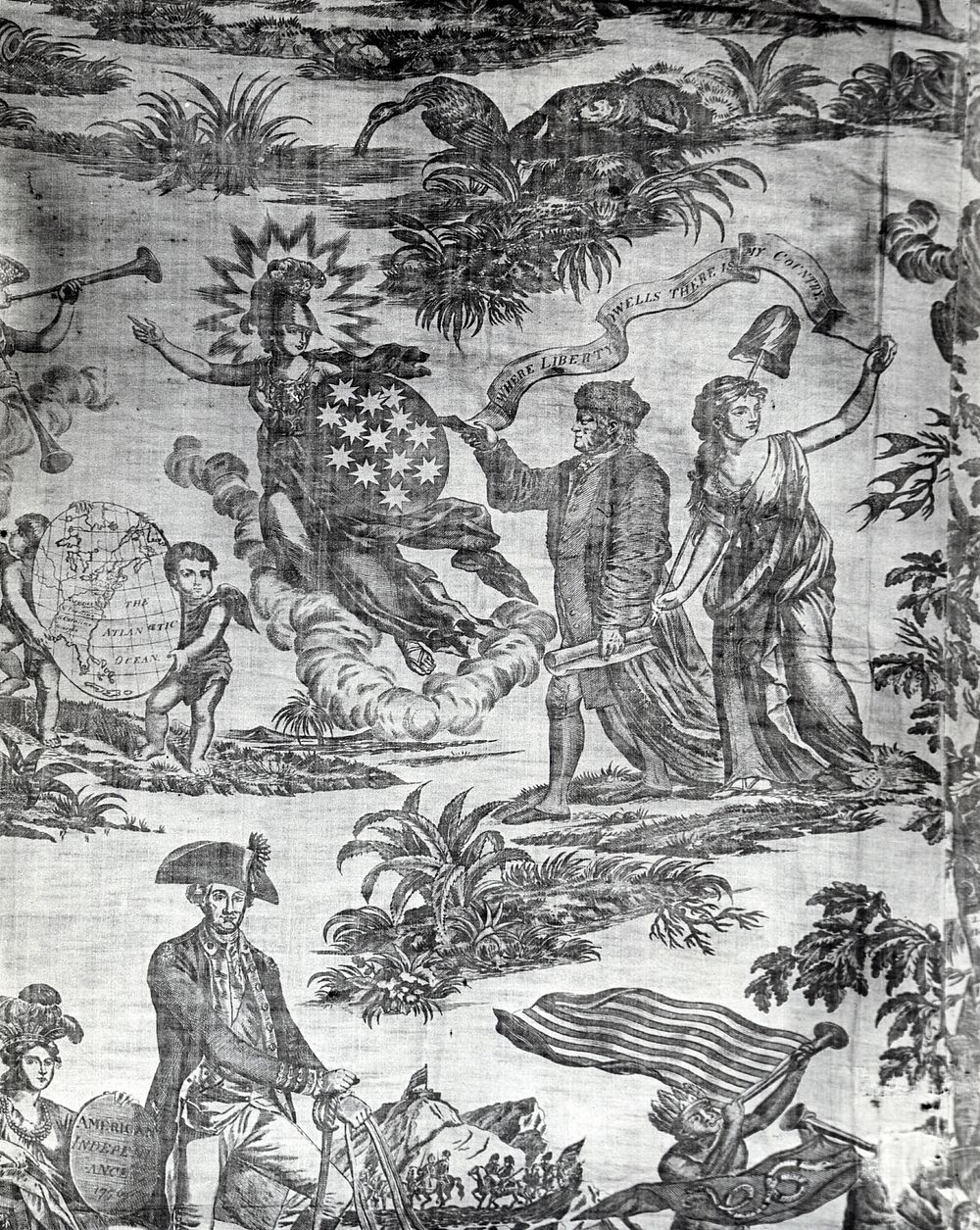 Apotheosis of Franklin (Furnishing Fabric) by Valentine Green (Engraver)