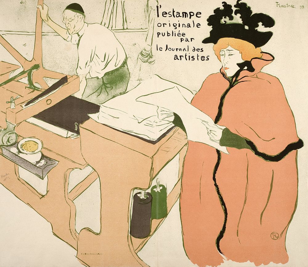 Cover for the first album of L'Estampe originale by Henri de Toulouse-Lautrec