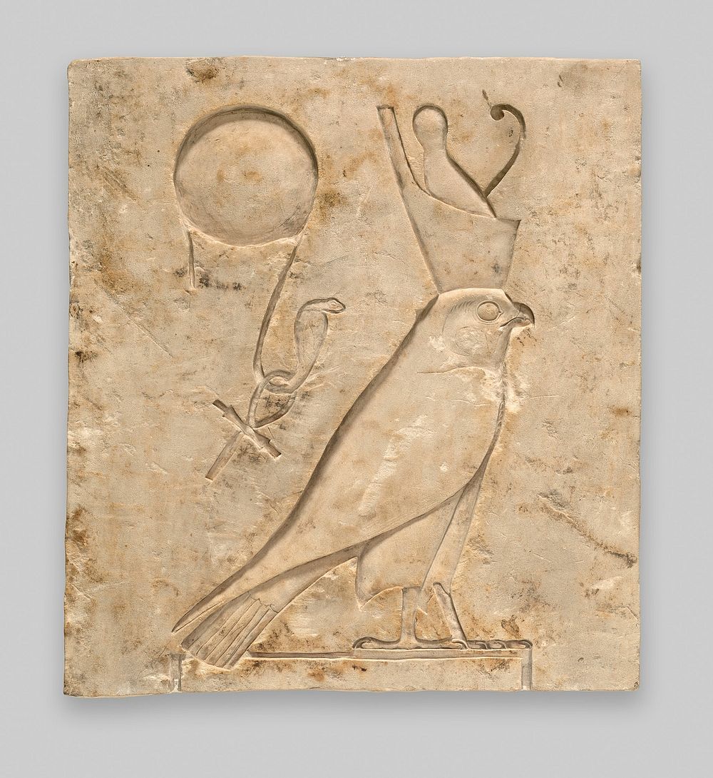 Relief Plaque Depicting the God Horus as a Falcon by Ancient Egyptian