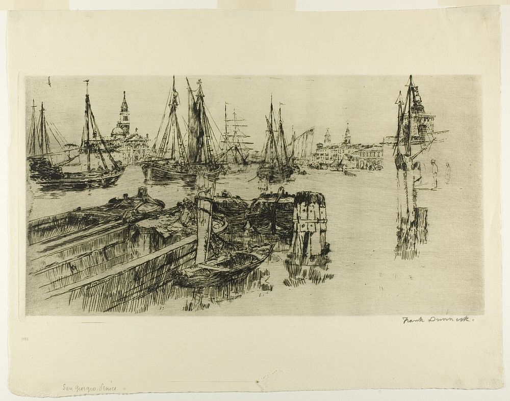 Shipping on the Giudeca (The Docks) by Frank Duveneck