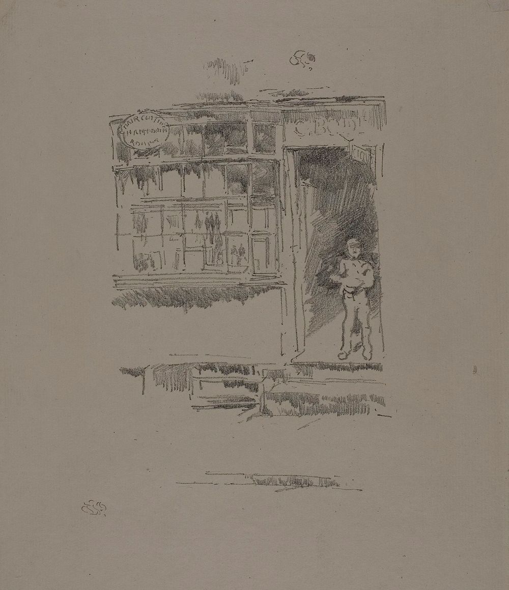 The Barber's Shop in the Mews by James McNeill Whistler