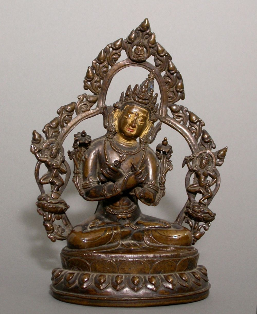Vajradhara Seated Holding a Thunderbolt (Vajra) and Bell (Ghanta)