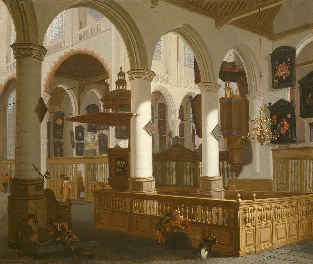 The Oude Kerk, Delft by Cornelis de Man