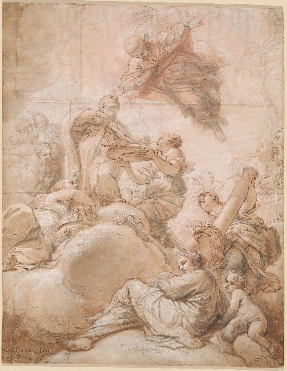 Allegory of the Elevation of Cardinal Deacon Oddone Colonna to the Papal Chair as Pope Martin V by Benedetto Luti