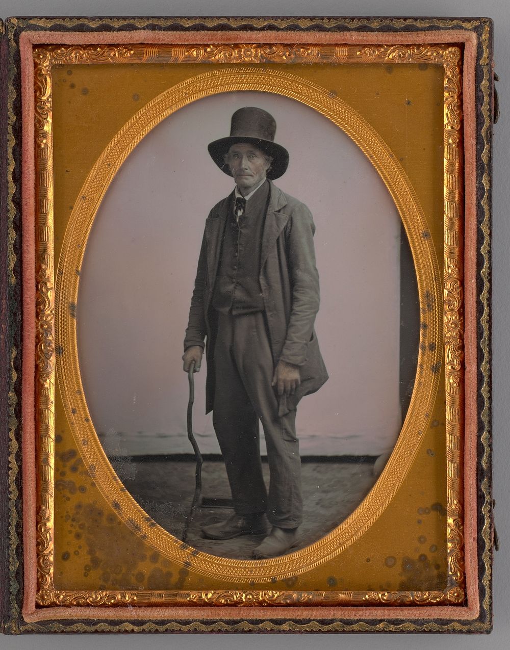 Untitled (Portrait of a Standing Man with Top Hat) by Unknown Maker
