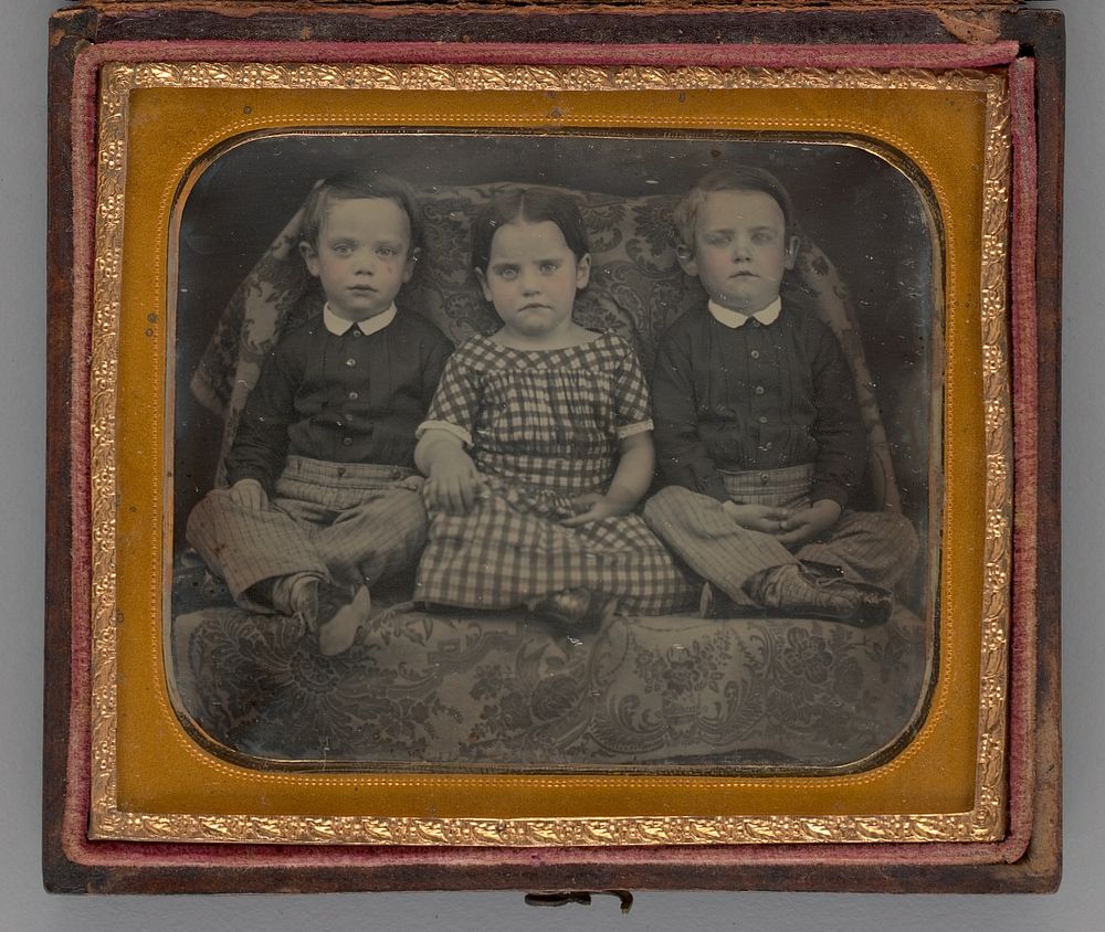 Untitled (Portrait of a Girl and Two Boys) by Unknown Maker