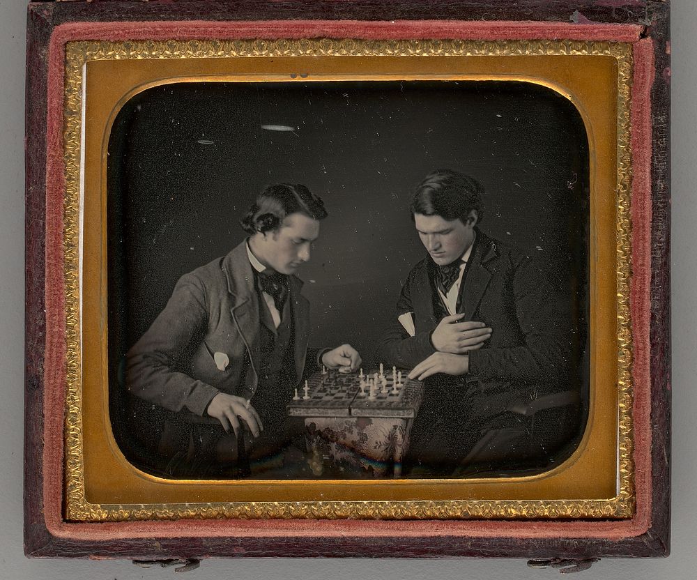 Untitled (Two Men Playing Chess) by Charles Richard Meade