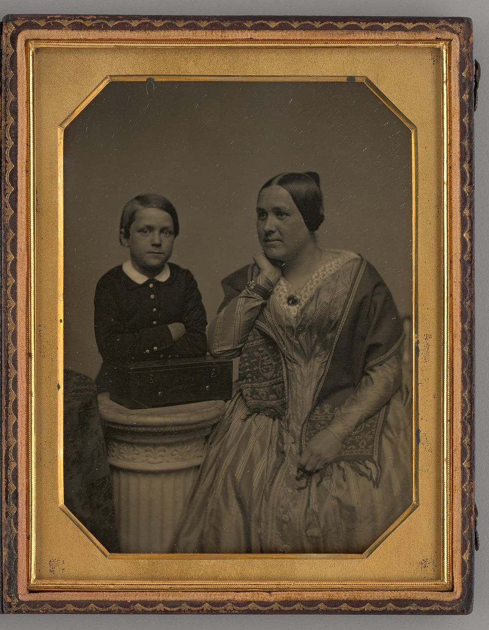 Untitled (Portrait of a Woman and a Boy) by Unknown Maker