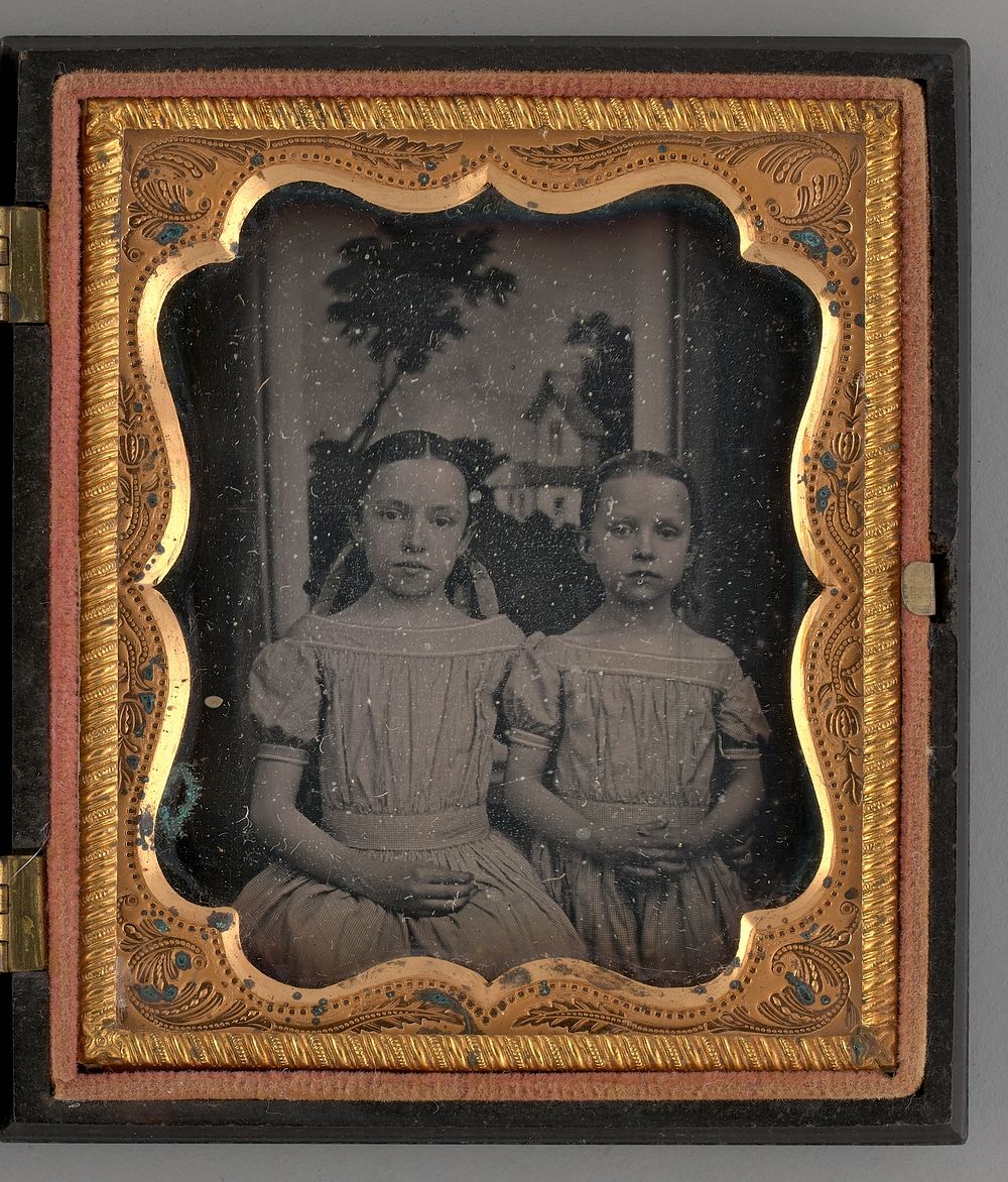 Untitled (Portrait of Two Girls) by Unknown Maker