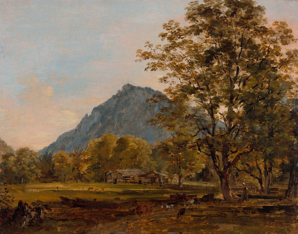 A Farmhouse in the Bavarian Alps by Johann Georg von Dillis