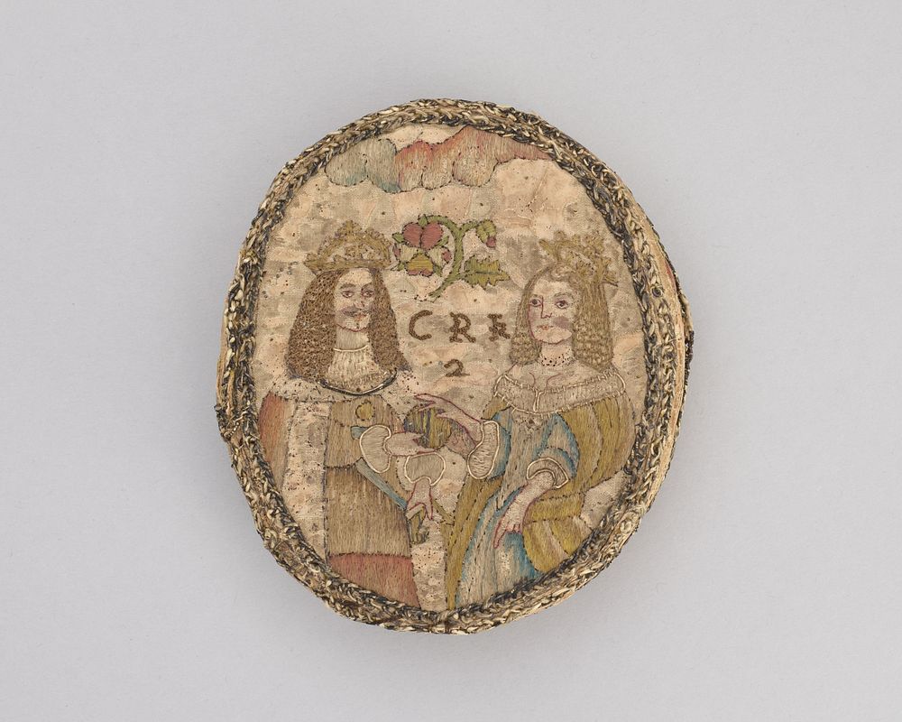 Oval Box Showing Charles II and Catherine of Braganza