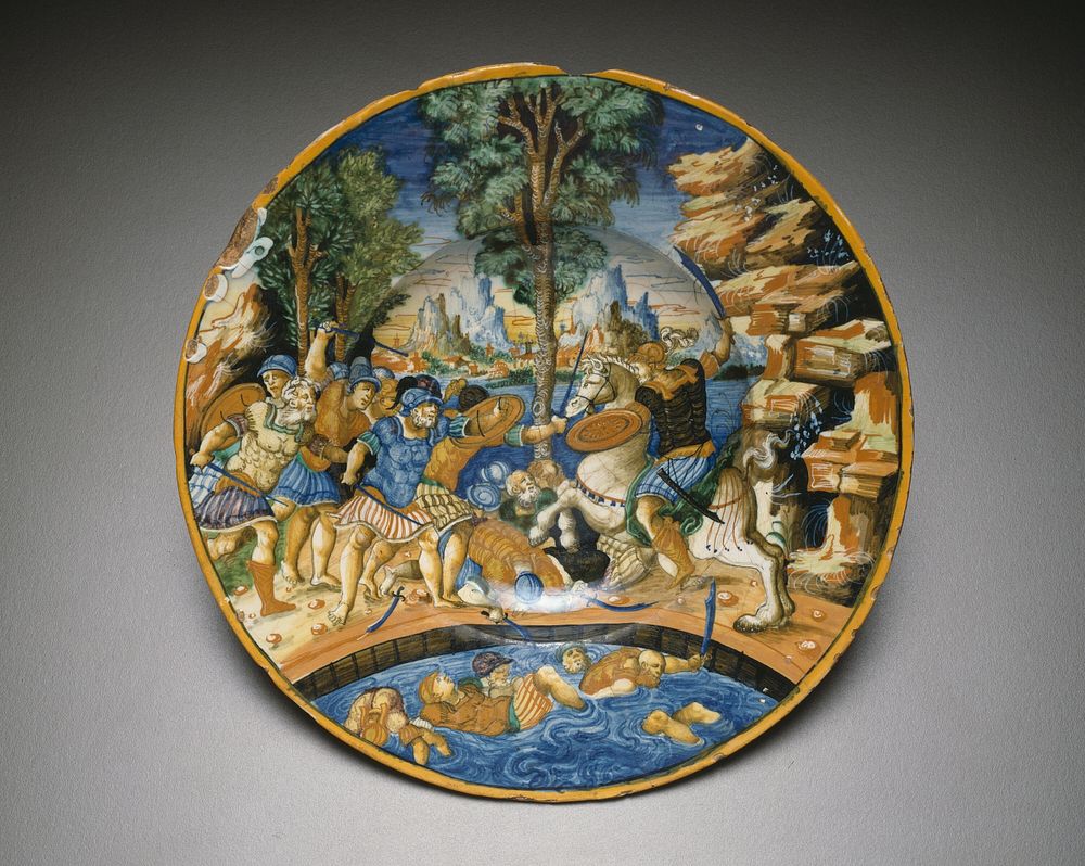 Plate with Horatio at the Bridge by Urbino Potteries