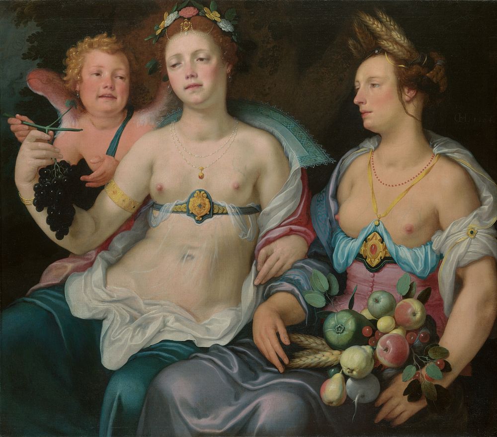 Venus, Cupid and Ceres by Cornelis Cornelisz.