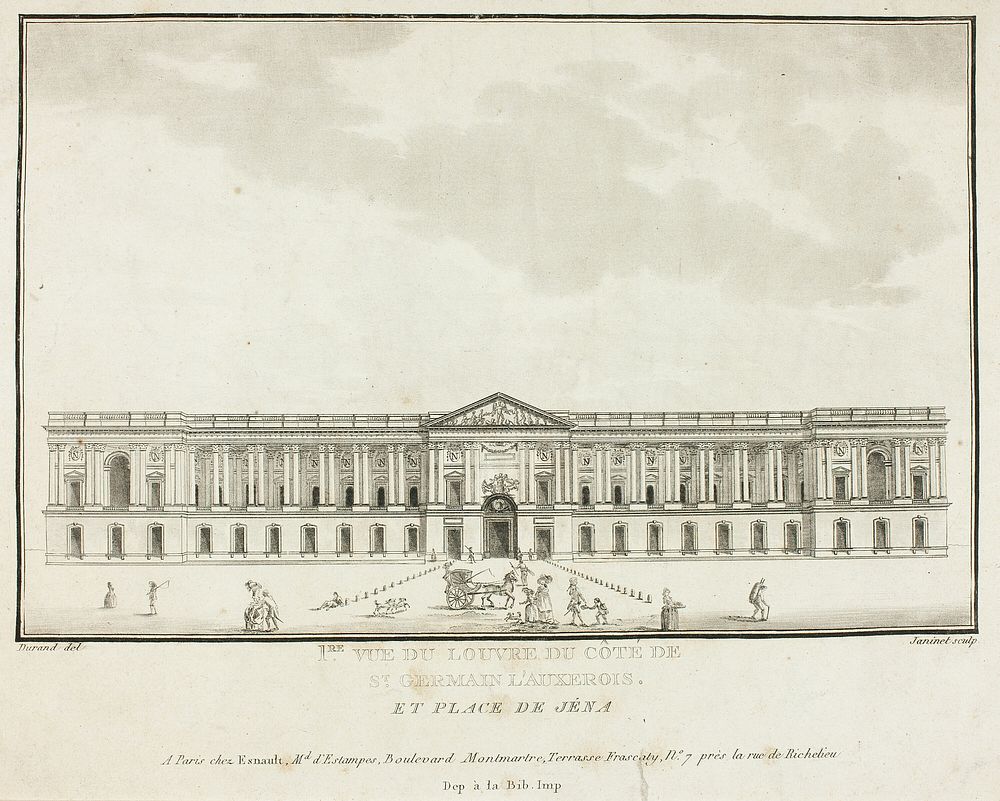 View of the Louvre from the Side of St. Germain l'Auxerrois by Louis Français