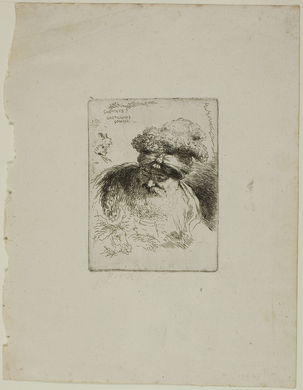 Old Man with a Turban by Giovanni Benedetto Castiglione