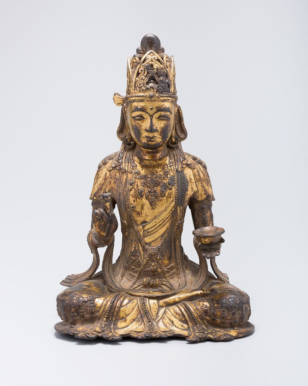 Guanyin (Avalokiteshvara) Holding Lotus-Form Cup