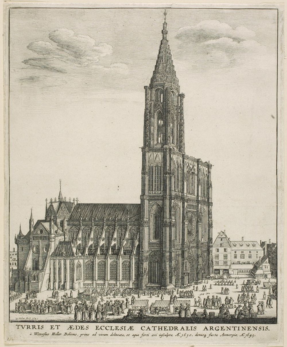 Strasbourg Cathedral by Wenceslaus Hollar