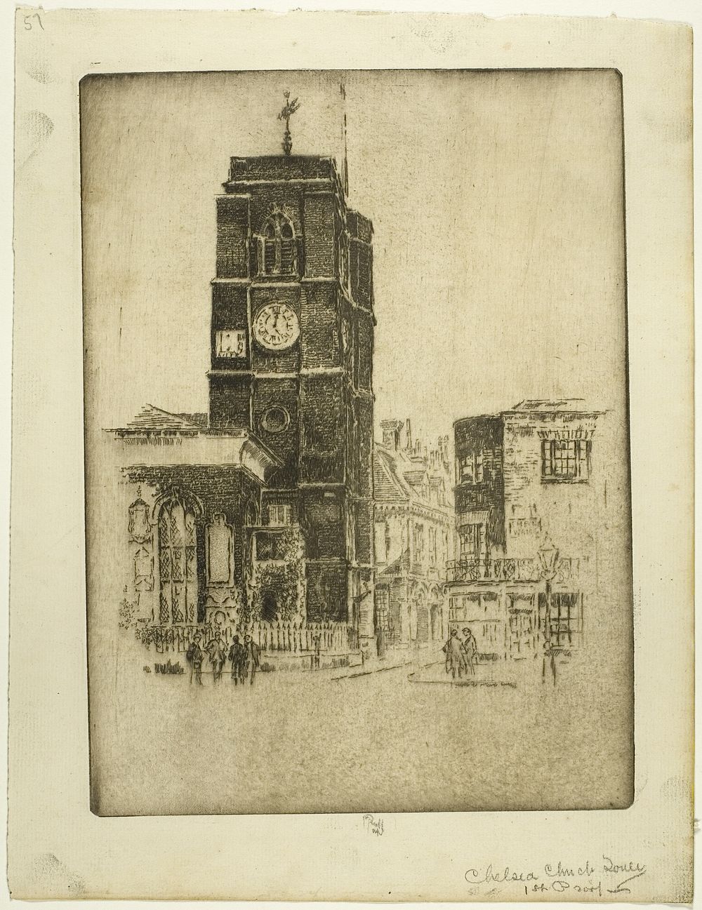 Chelsea Church Tower by Joseph Pennell