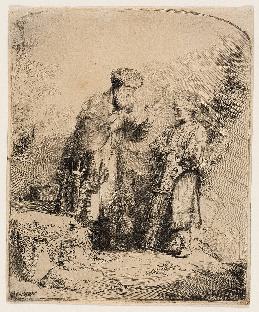 Abraham and Isaac by Rembrandt van Rijn