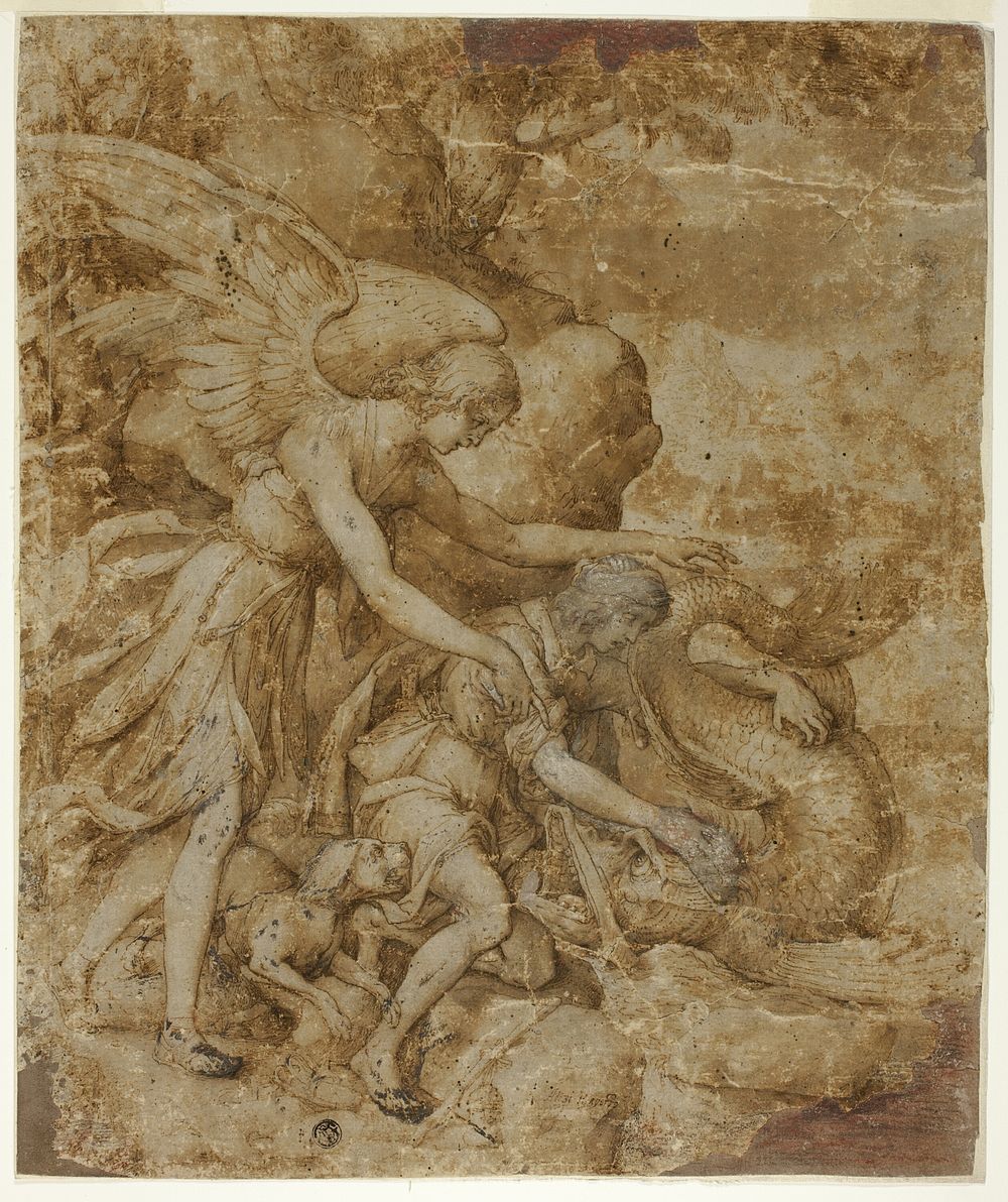 Tobias and the Angel Raphael by Jacopo Ligozzi