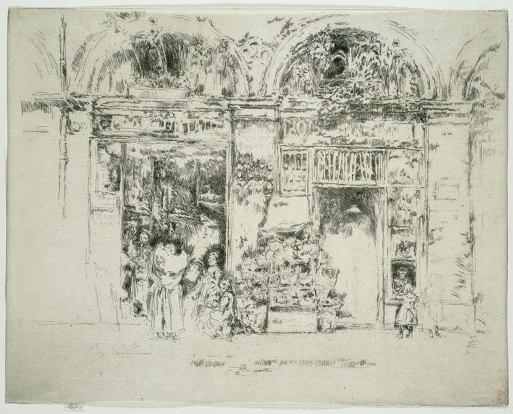Sunflowers, Marché St Germain, Paris by James McNeill Whistler