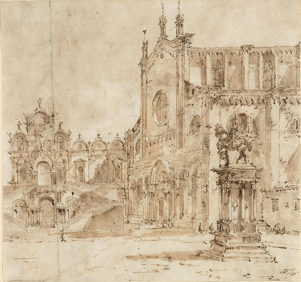 View of Campo San Zanipolo with the Temporary Platform Erected for the Visit of Pope Pius VI by Francesco Guardi