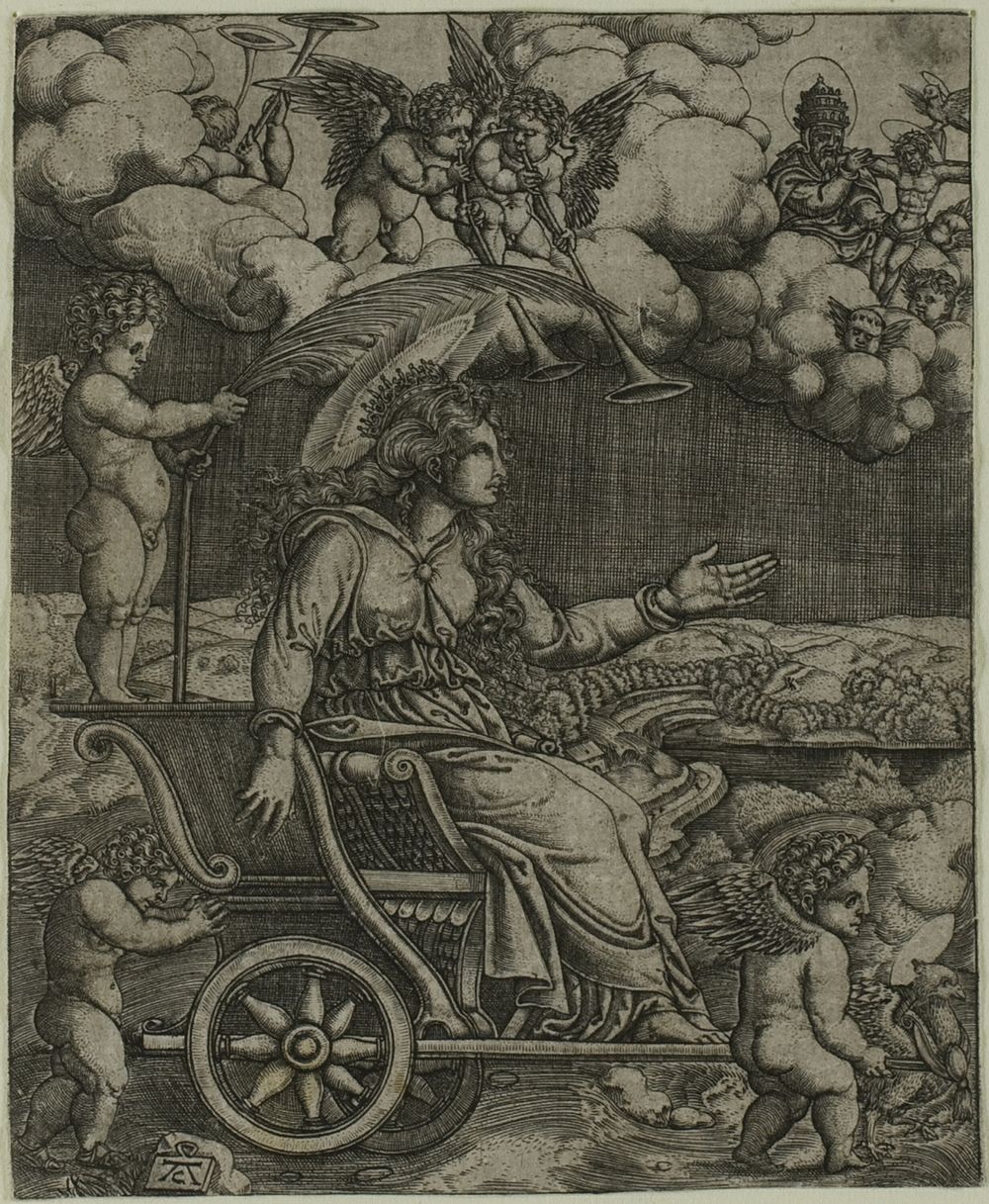 Allegory with a Woman in Roman Dress on a Triumphal Chariot by Master Allaert Claesz