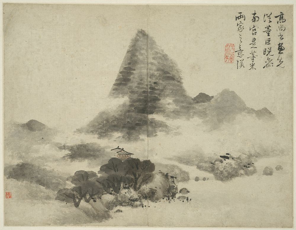 Landscape in the Style of Ancient Masters: after Gao Shangshu, following Dong Yuan (active 937-975) and Ju Ran, and later in…