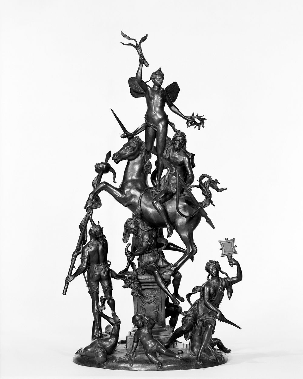 Allegorical Group of Victory Supported by Valor by Francesco Bertos