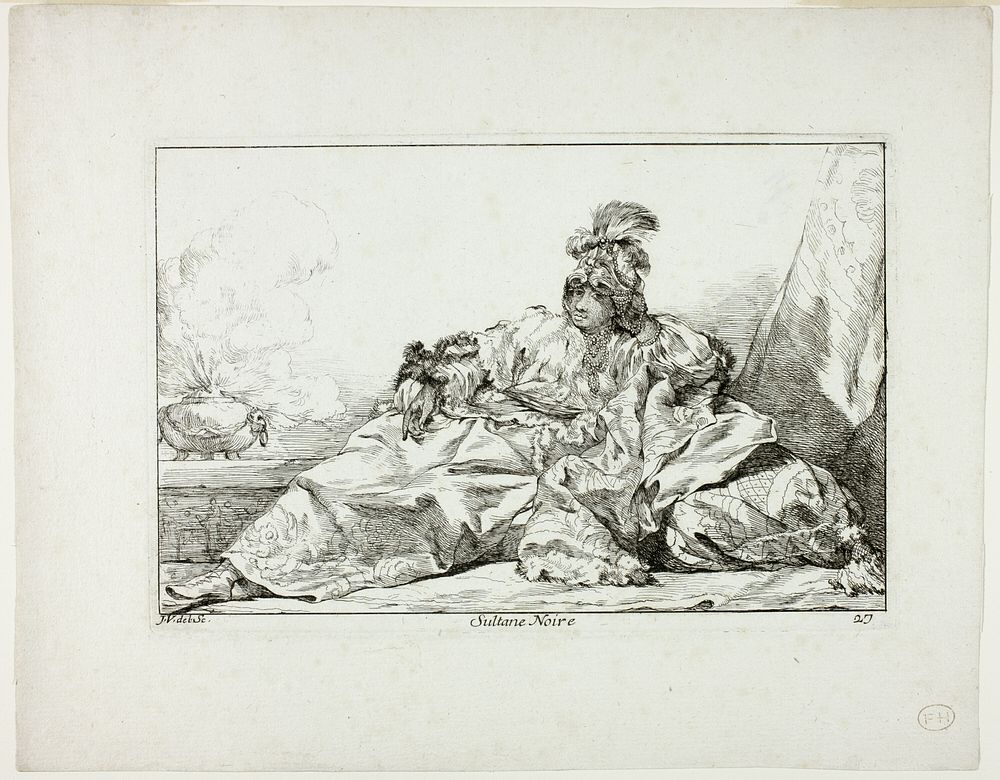 Sultane Noire, plate 27 from Caravanne du Sultan à la Mecque by Joseph Marie Vien, I