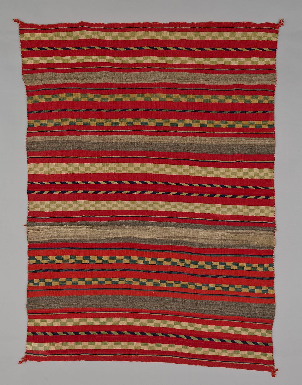 Sarape with Compound Banded Design by Navajo (Diné)