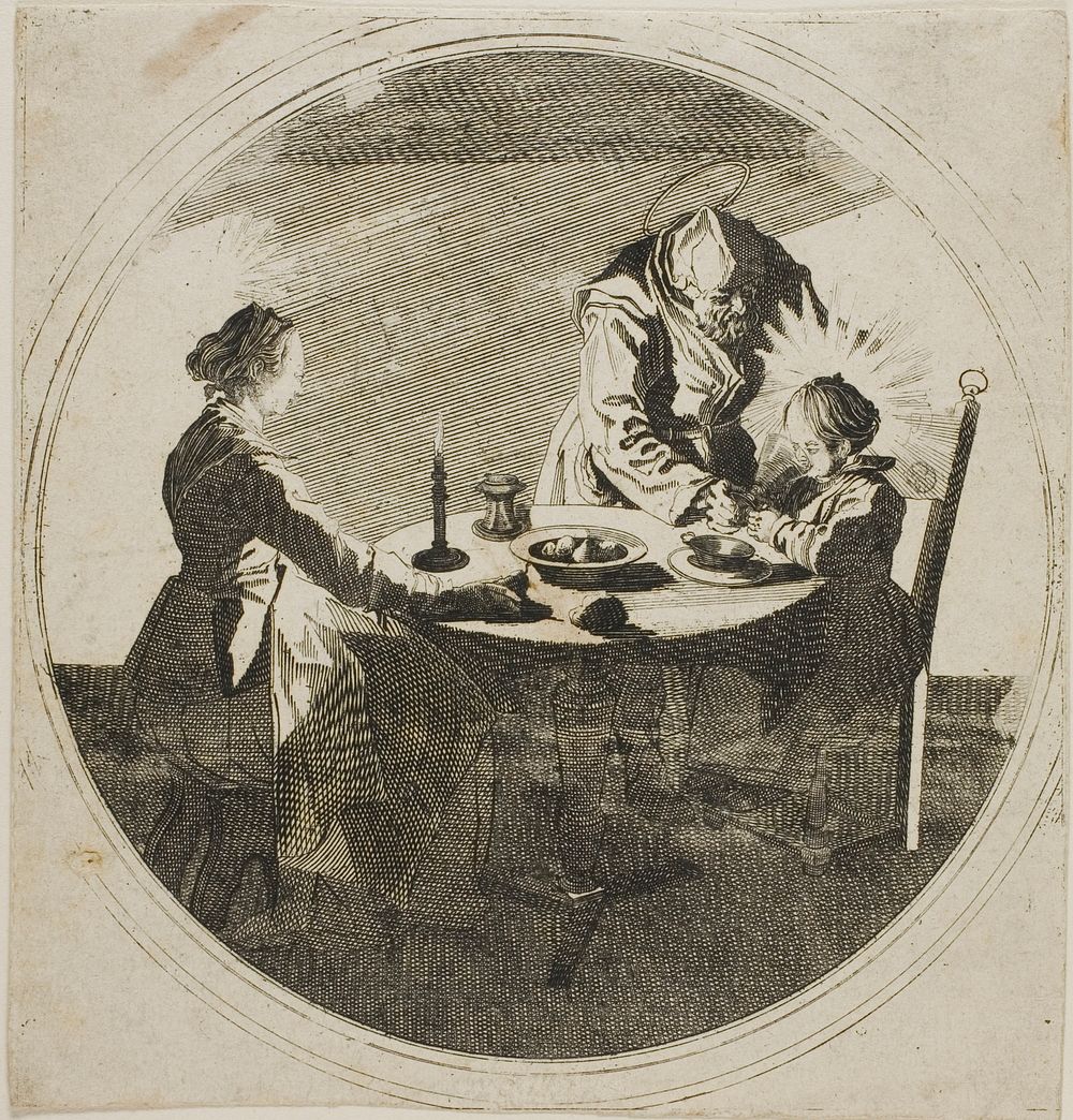 The Holy Family at Table by Jacques Callot