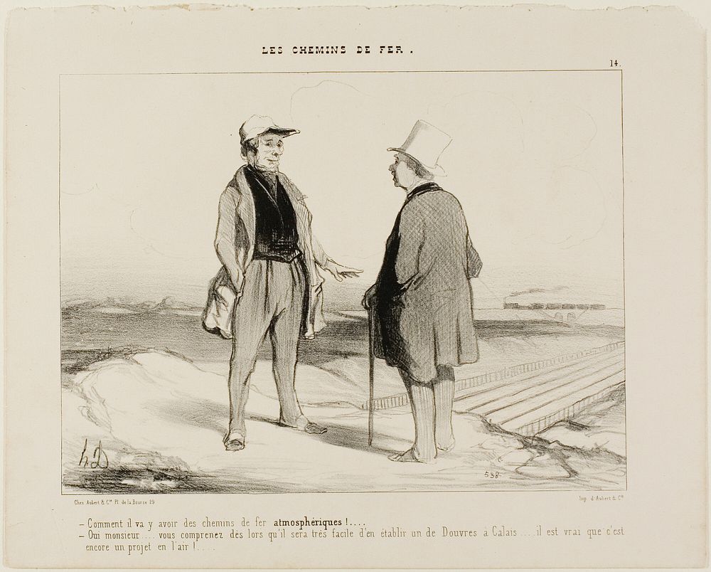 “- What do you mean, there are soon going to be air trains? - But of course, Monsieur... you see, it will then be very easy…