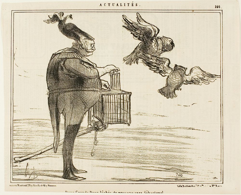 Two Grand Dukes Leaving for Sebastopol, plate 166 from Actualités by Honoré-Victorin Daumier