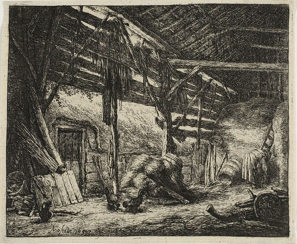 The Barn by Adriaen van Ostade