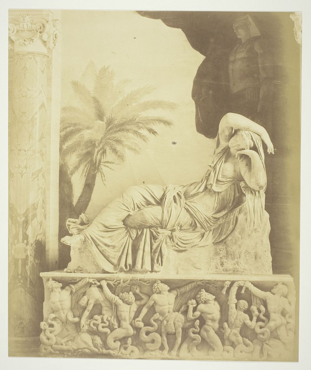 Untitled (Statue of Woman Reclining Atop a Sarcophagus) by Robert MacPherson