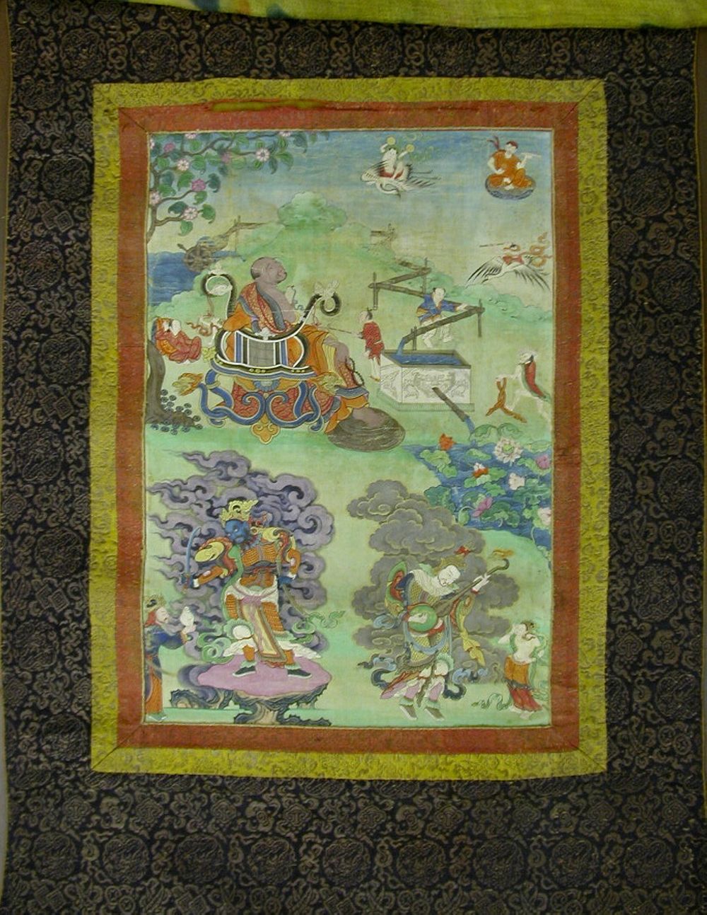 Painted Banner (Thangka) from a Set of Seven Honoring Gayadhara, a Pandit from India
