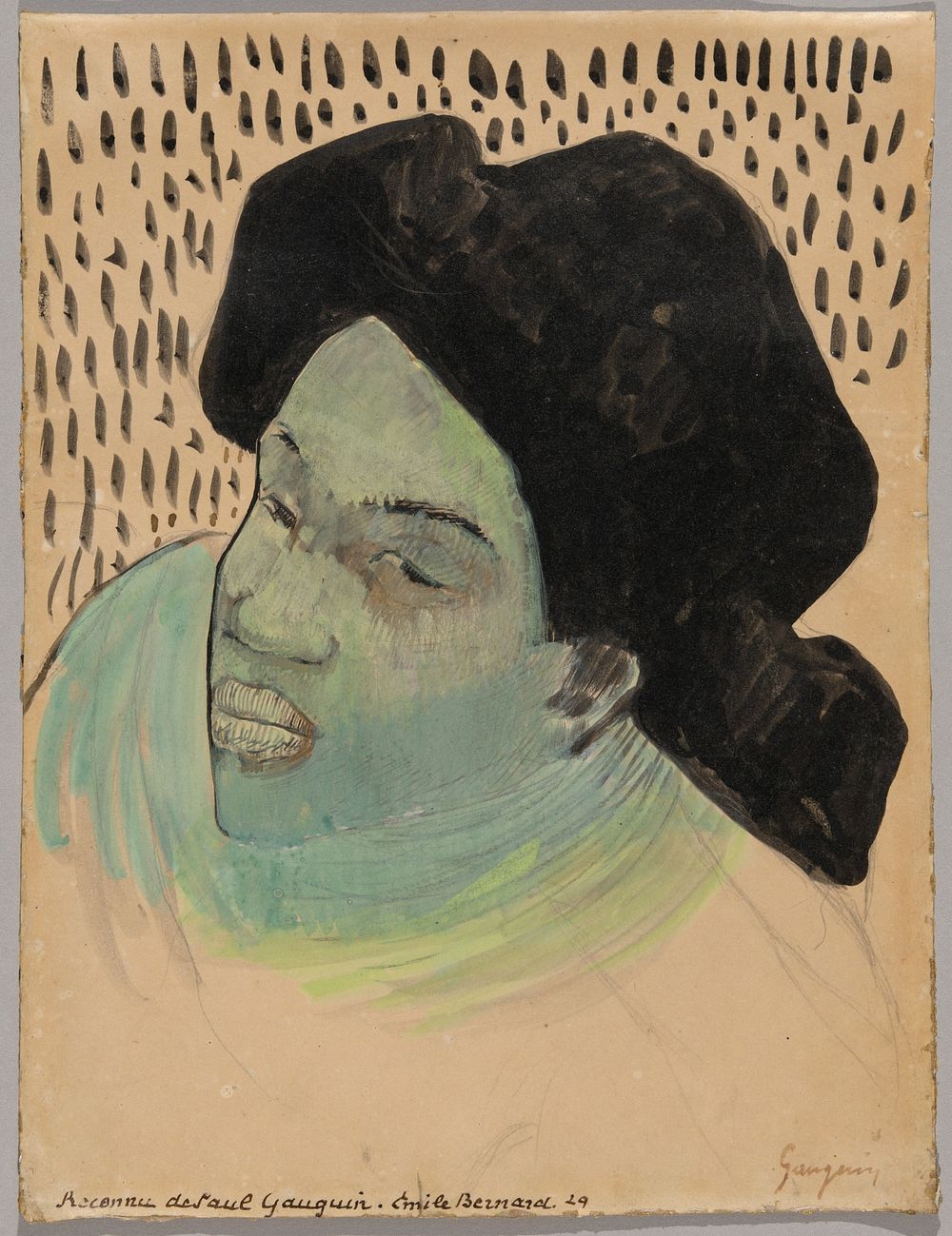 Head of a Tahitian Woman by Paul Gauguin