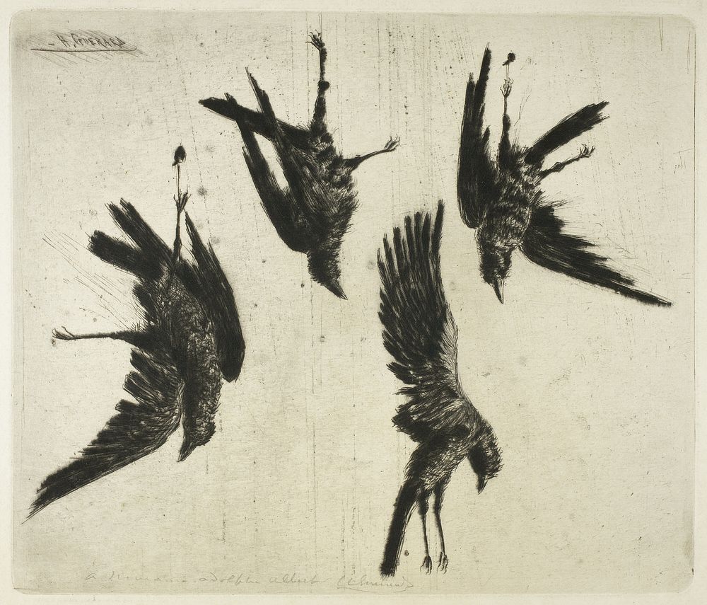The Four Dead Ravens by Henri Charles Guérard