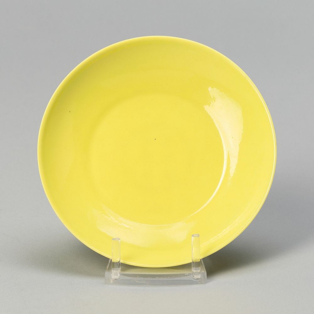 Bright yellow ceramic plate