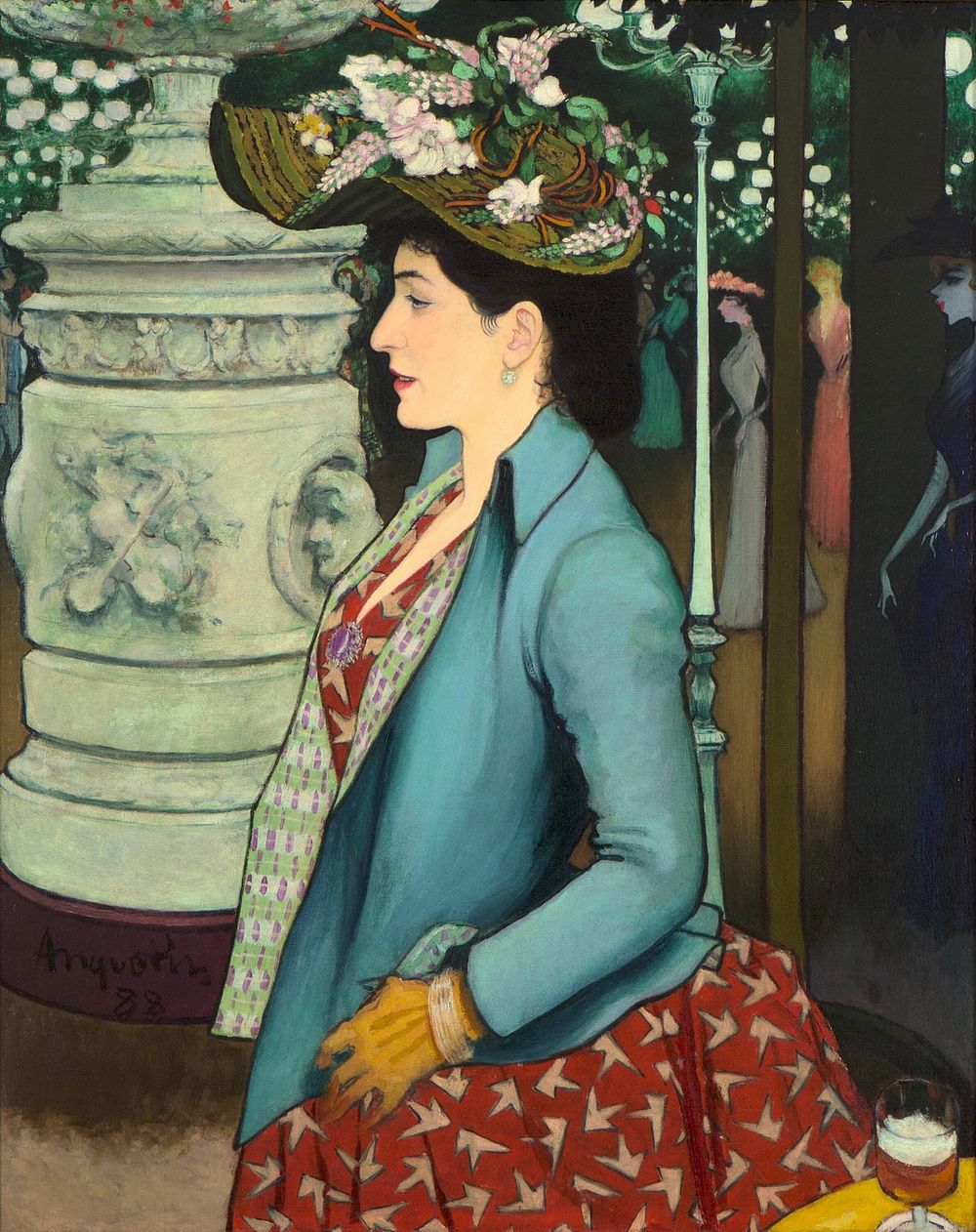 An Elegant Woman at the Élysée Montmartre (Élégante à l’Élysée Montmartre) by Louis Anquetin