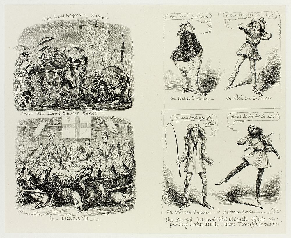 The Lord Mayors Show and the Lord Mayors Feast in Ireland from George Cruikshank's Steel Etchings to The Comic Almanacks:…