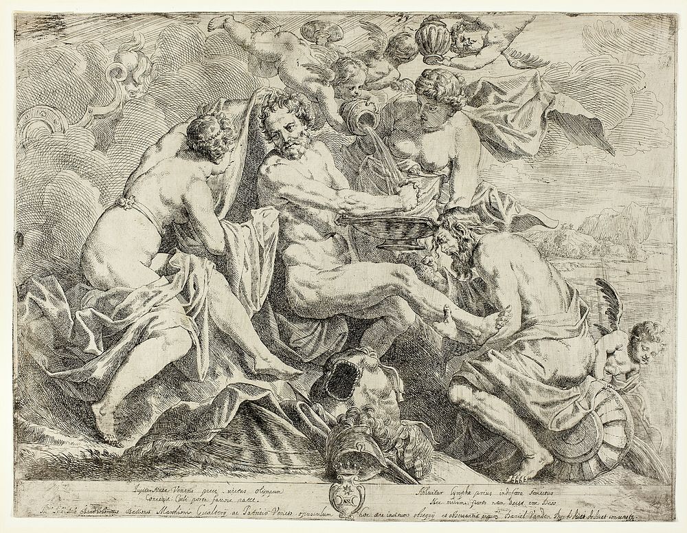The Deification of Aeneas by Nymphs and Cupids by Daniel van den Dyck