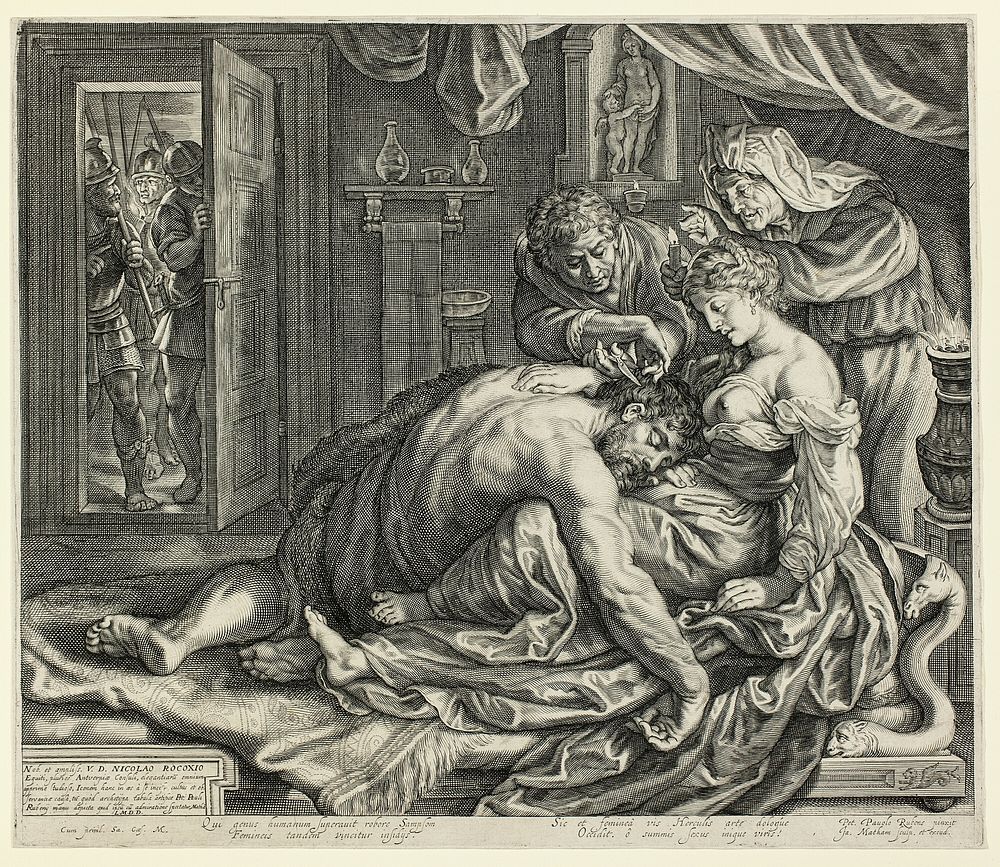 Samson and Delilah by Jacob Matham