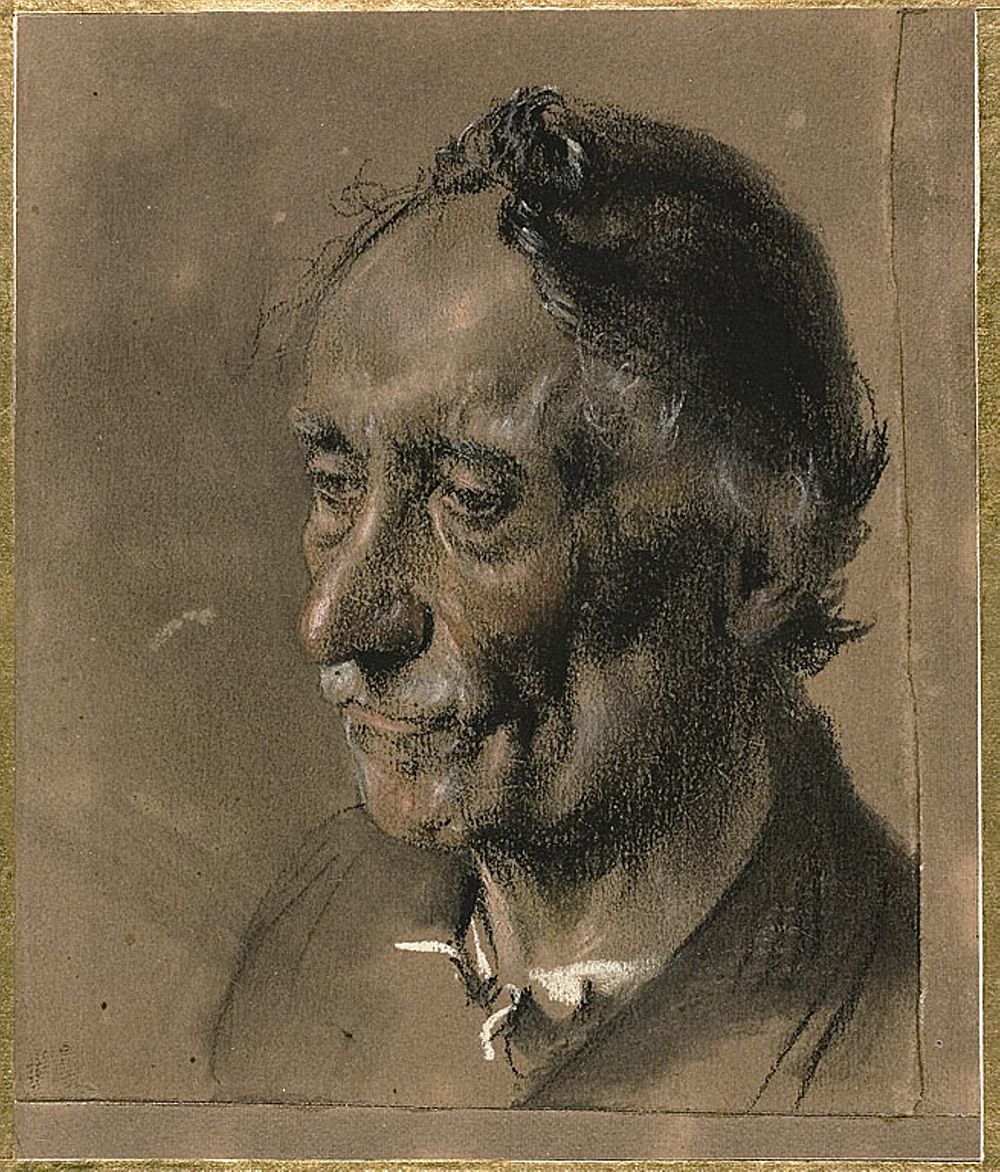 Head of an Old Man by Adolph Friedrich Erdmann von Menzel