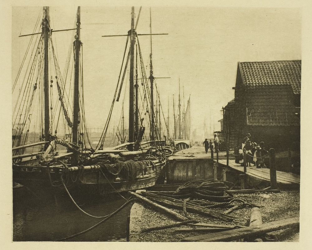 The Quays at Dinner-Time by Peter Henry Emerson