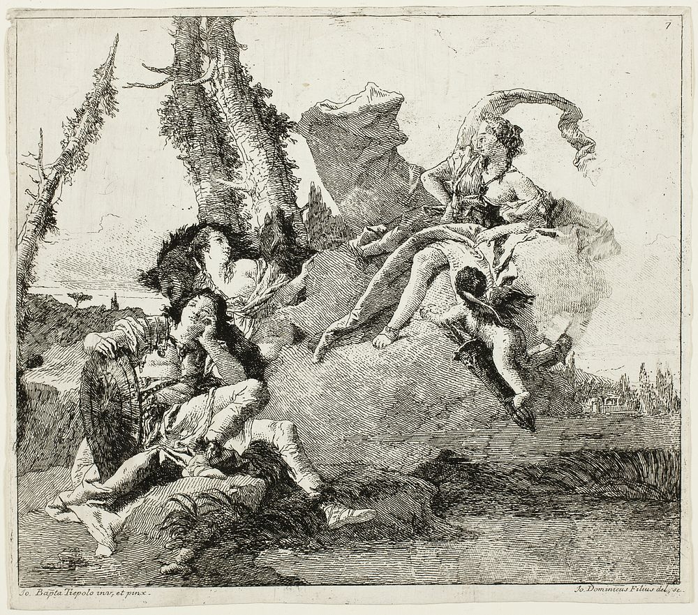 Armida Encounters the Sleeping Rinaldo by Giovanni Domenico Tiepolo