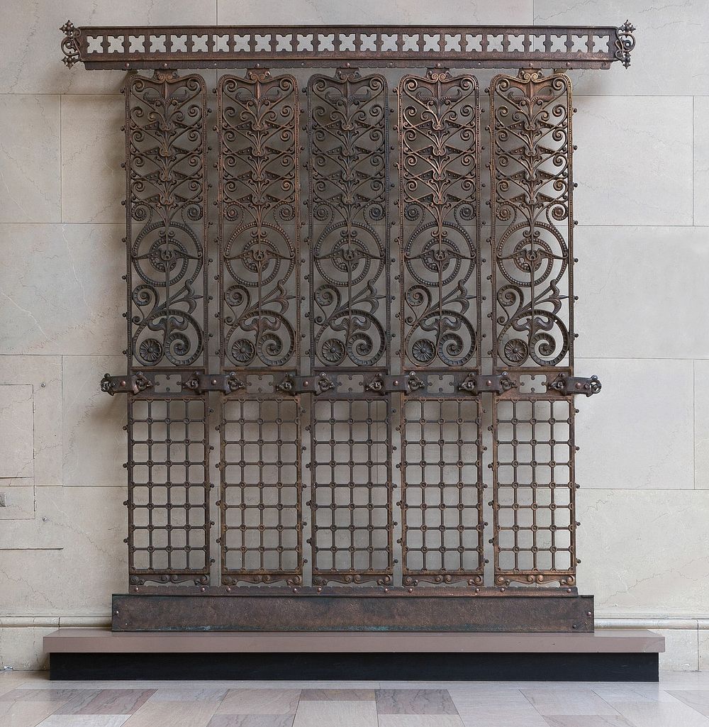 Elevator Grille from the Manhattan Building, Chicago, Illinois by Jenney & Mundie (Architect)