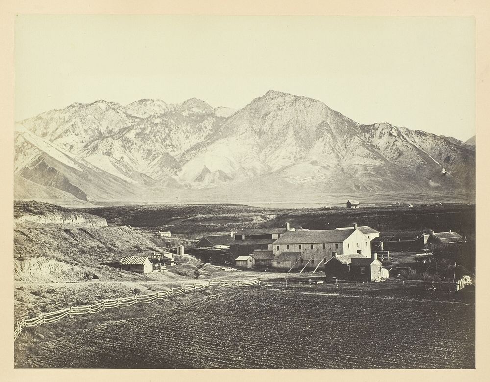 Wasatch Range of Rocky Mountains, From Brigham Young's Woolen Mills by Andrew Joseph Russell