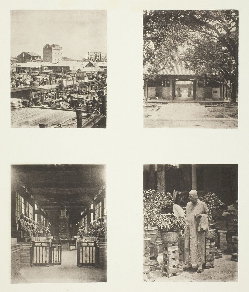 A Canton Pawn Shop; Honam Temple, Canton; Temple of Five Hundred Gods, Canton; The Abbot of the Temple by John Thomson